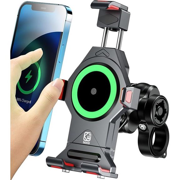 BRCOVAN Motorcycle Phone Mount with Wireless Charger