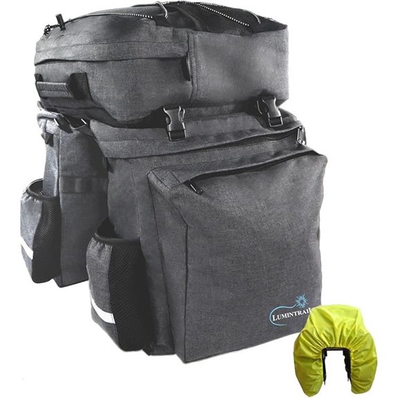 Lumintrail 3-in-1 Bicycle Panniers and Backpack