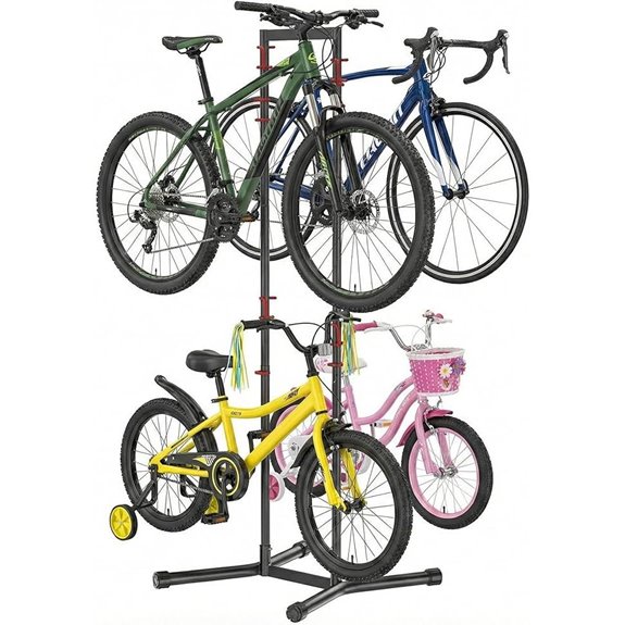 Teraysun Indoor 4 Bike Storage Rack No Drilling