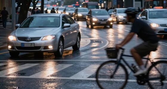 oncoming cars execute turn