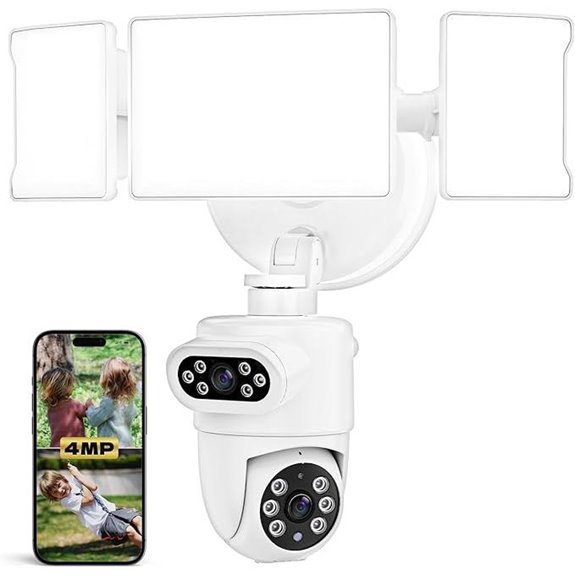 Olafus 2K Outdoor Security Camera with Floodlight