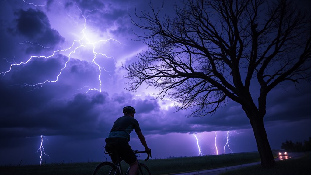 pause ride during storms
