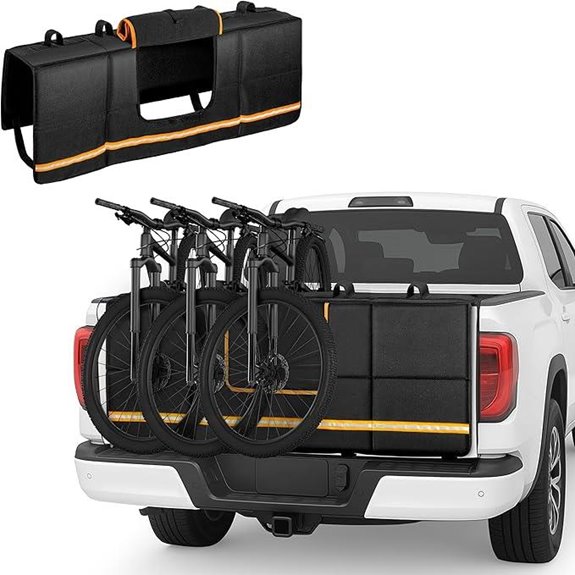 Tailgate Bike Pad for Pickups Holds 5 Bikes