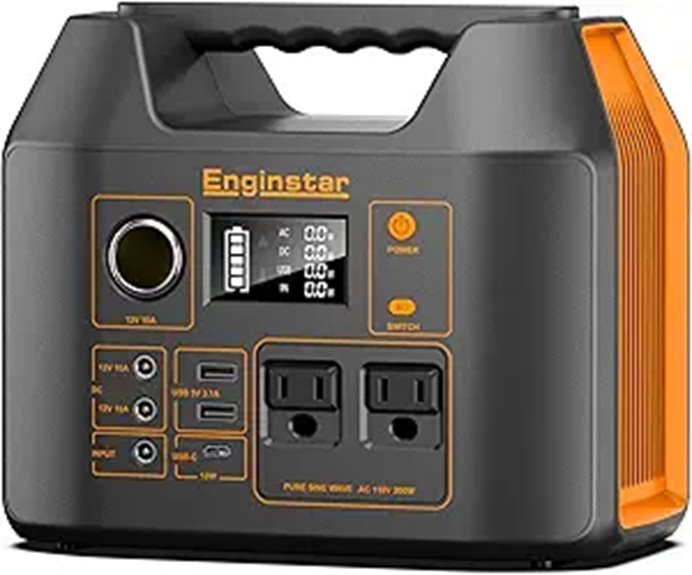 Enginstar 296Wh Portable Solar Power Station