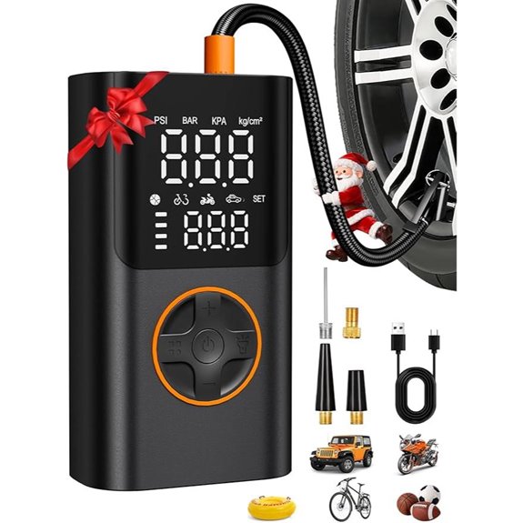 AIRSURE Portable Tire Inflator with Gauge and USB