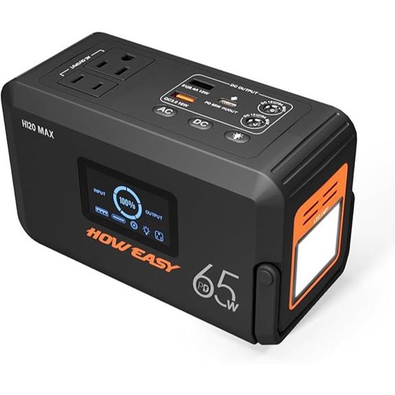 HOWEASY Portable Power Station with Solar & AC Output