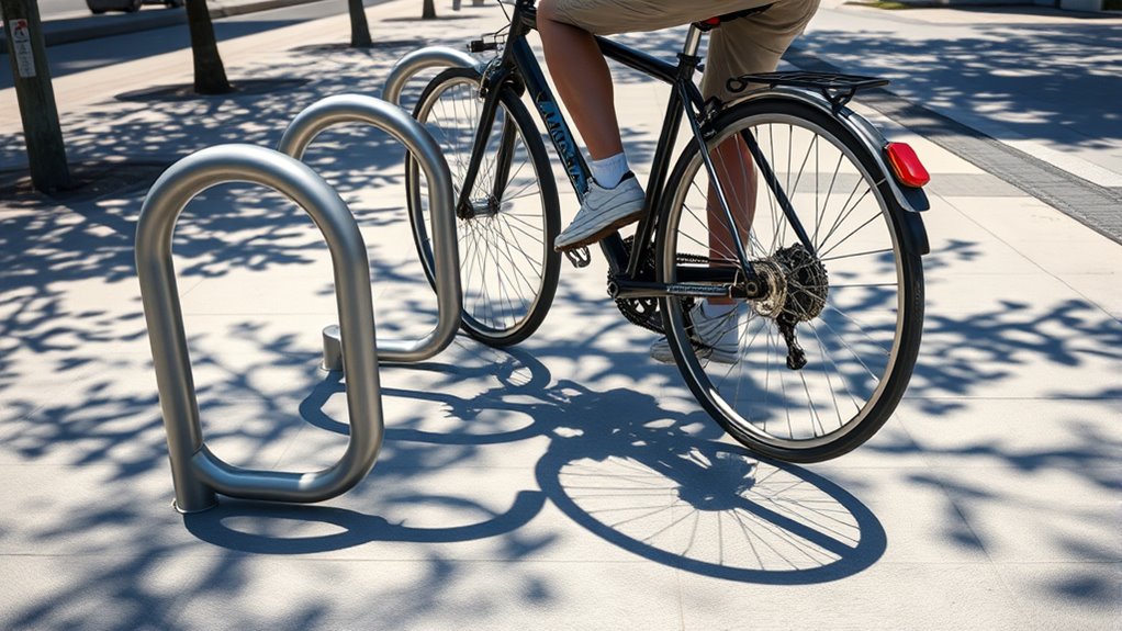 position bike securely upright