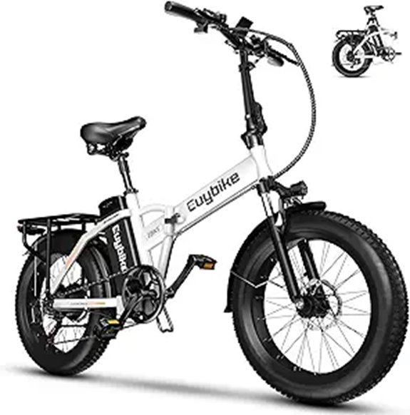 1000W Foldable Electric Bike with Removable Battery
