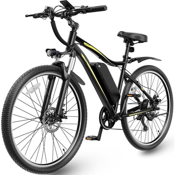 Electric Mountain Bike with 1200W Motor and Removable Battery
