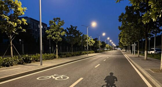 proper bike lane lighting