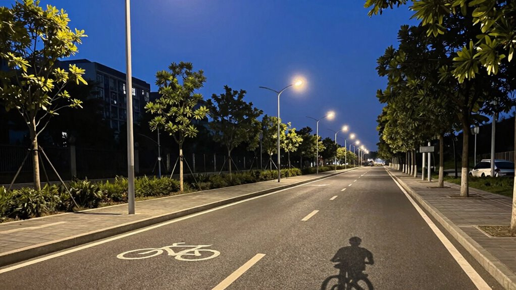 proper bike lane lighting