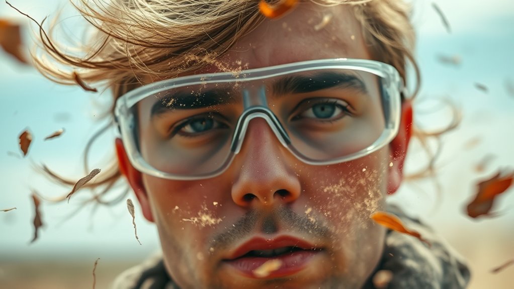 protect eyes from wind debris