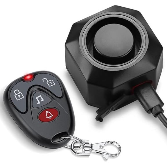 WSDCAM Rechargeable Bike Alarm with Remote and Vibration