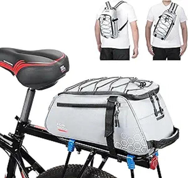 KEMIMOTO 11L Reflective Bike Rear Trunk Bag