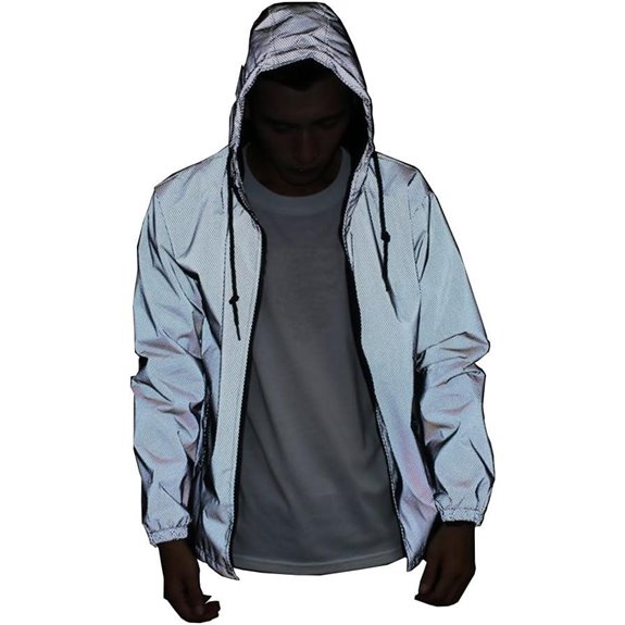 LZLRUN Reflective Windbreaker Hoodie for Night Sports