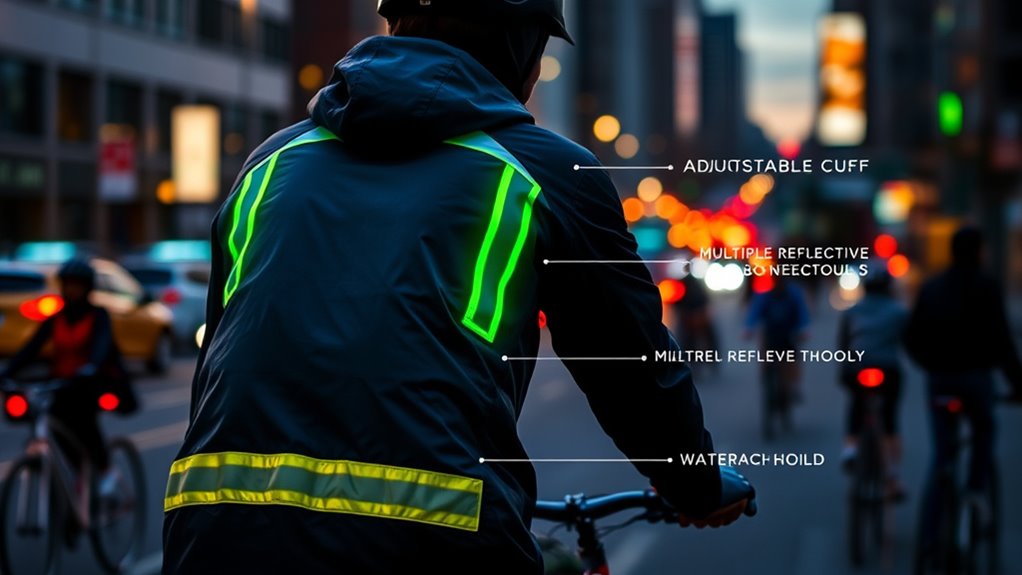 reflective waterproof commuting jacket