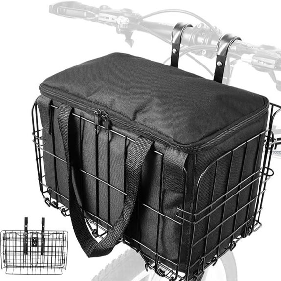 Zacro Folding Bicycle Front Basket with Removable Liner