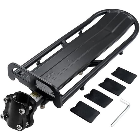Bike Rear Rack Retractable Aluminum Alloy Bicycle Cargo Rack Mount
