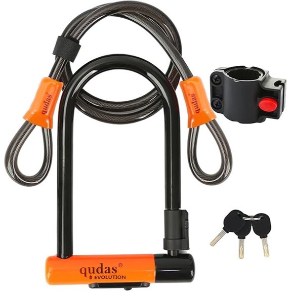 Heavy Duty Bike U Lock with Mounting Bracket
