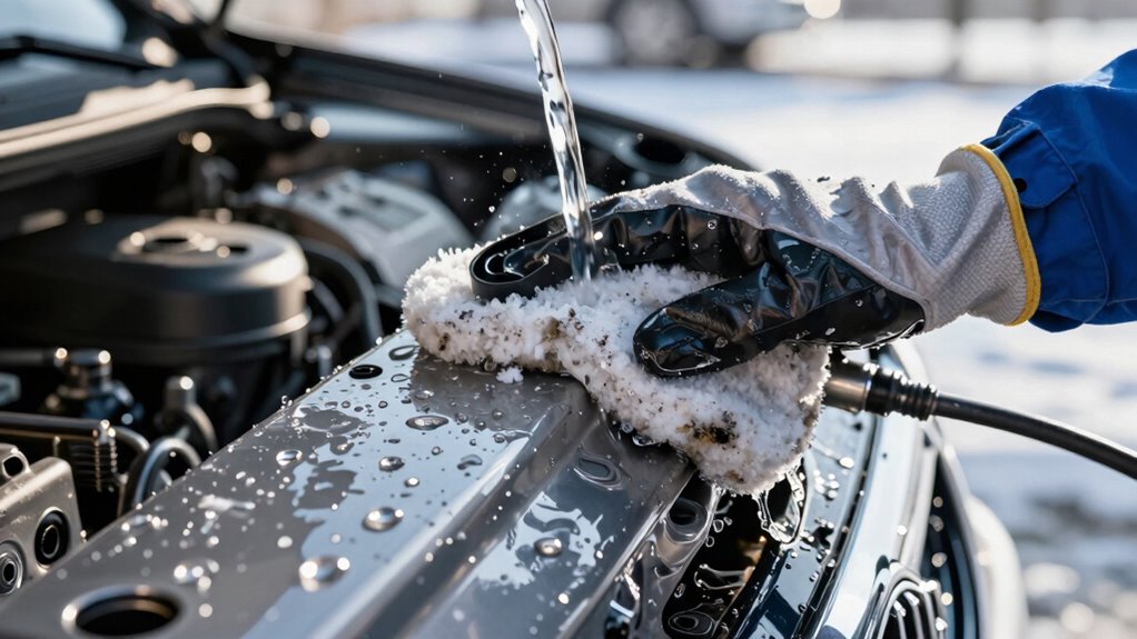 salt residue winter cleanup