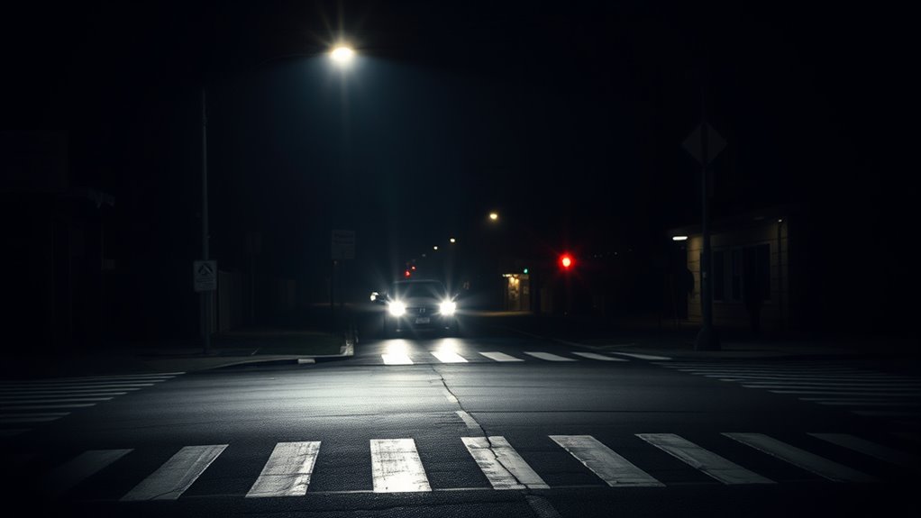 scan intersections thoroughly at night