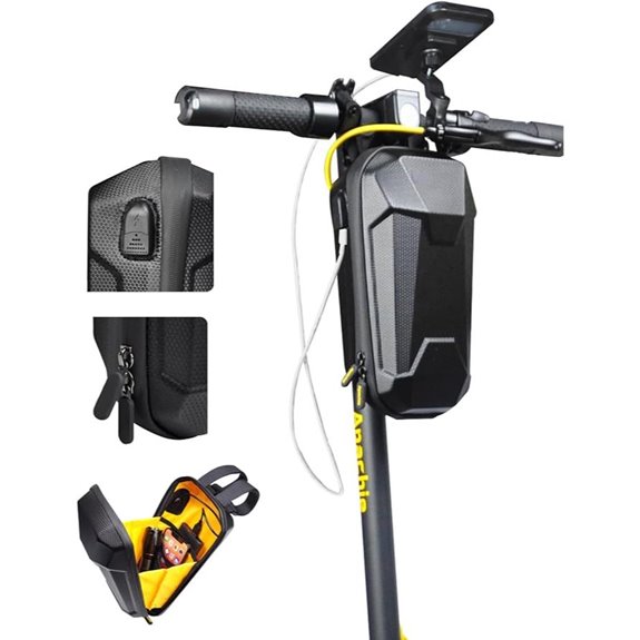 Electric Scooter Handlebar Storage Bag with USB Port