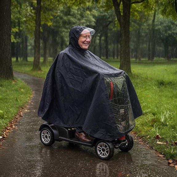 SunMelt Elderly Mobility Scooter Rain Poncho Cover