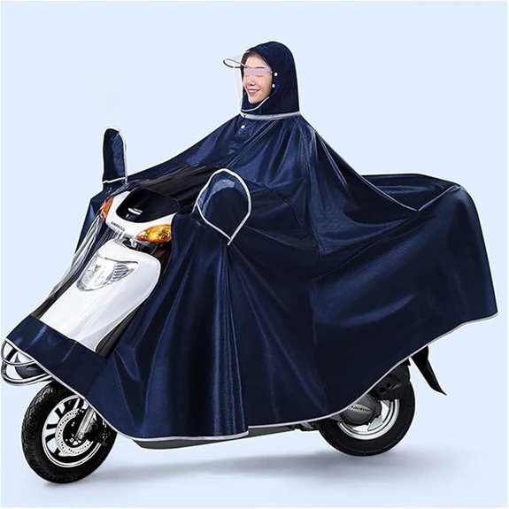 Mobility Scooter Rain Cover with Mirror and Hood