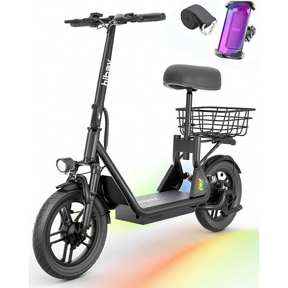 Hiboy Q2 Electric Scooter with Seat & Phone Holder
