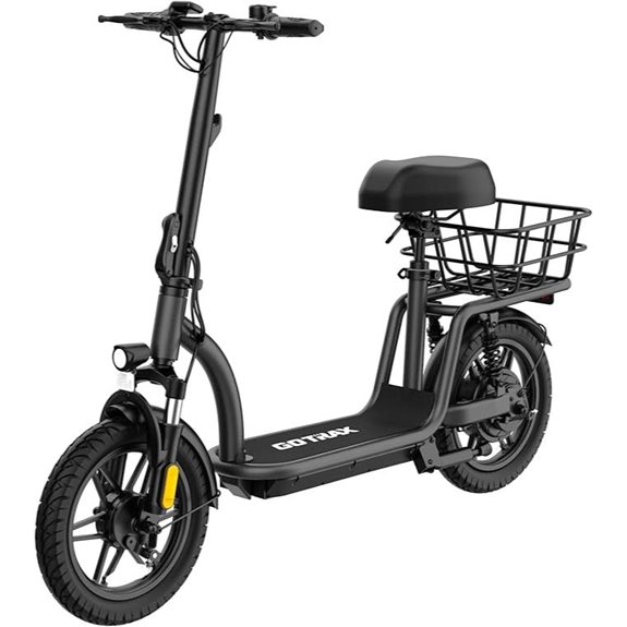 Gotrax Electric Scooter with Seat and All-Terrain Tires