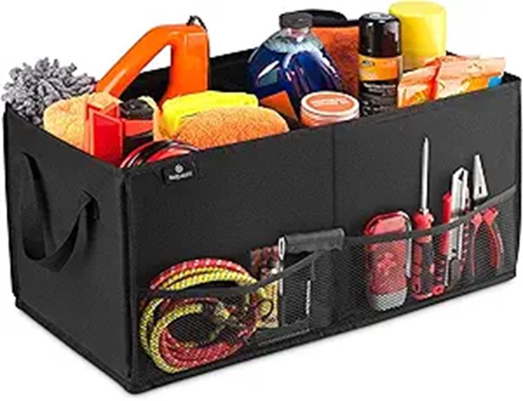Laundry Car Trunk Organizer with Non-Slip Fasteners