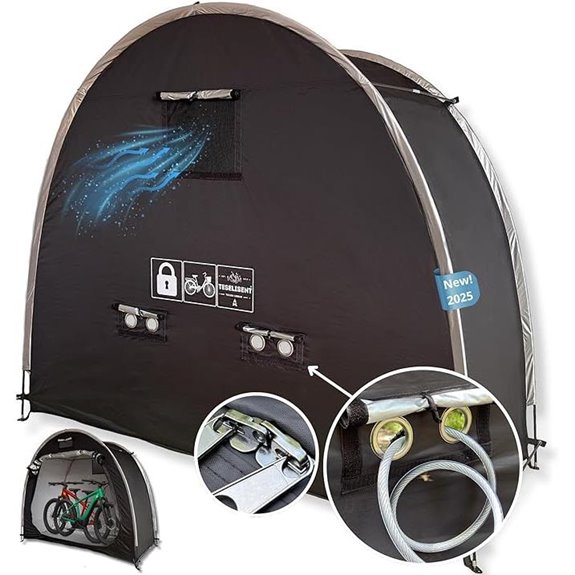 Anti-Theft Waterproof Bike Storage Shed with Security
