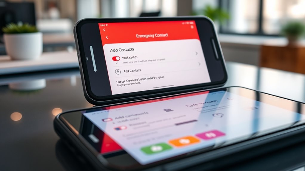 set up emergency contacts