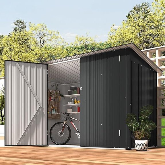 U-MAX 7x3 Lean-to Metal Storage Shed