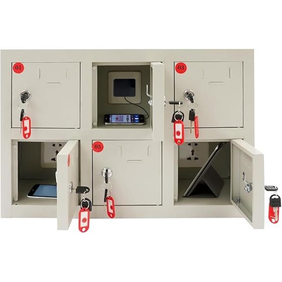 Cell Phone Locker with 6 Compartments and Locks