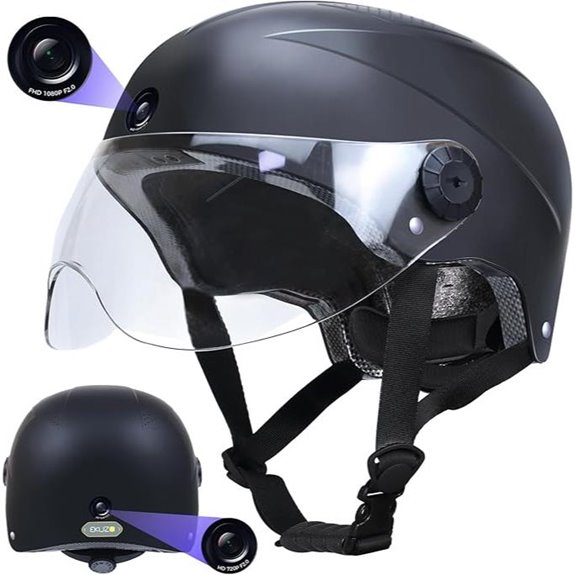 DC Smart Bike Helmet with Dual HD Cameras