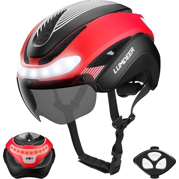 LUMDEER Smart Bike Helmet with LED Lights and Goggle