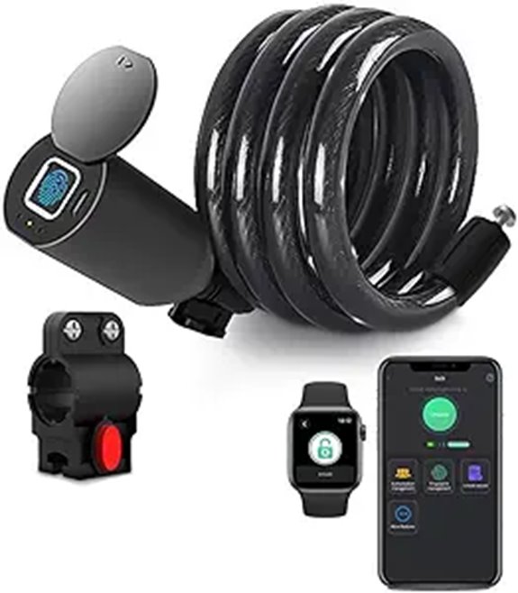 Waterproof Bicycle Lock with App & Fingerprint Unlock