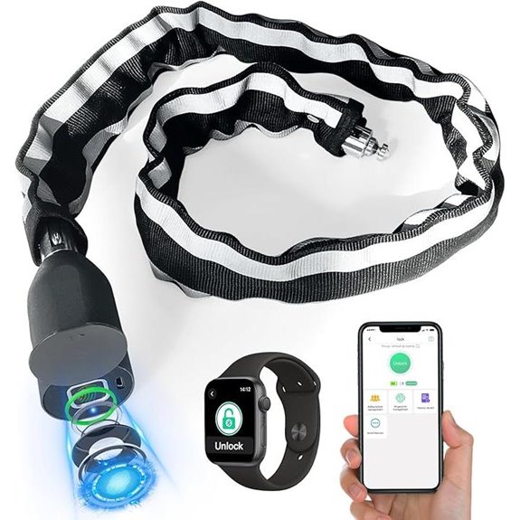 Eseesmart Fingerprint Bike Lock with App and Waterproof Lock