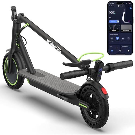 Electric Scooter with Solid Tires and Dual Brakes