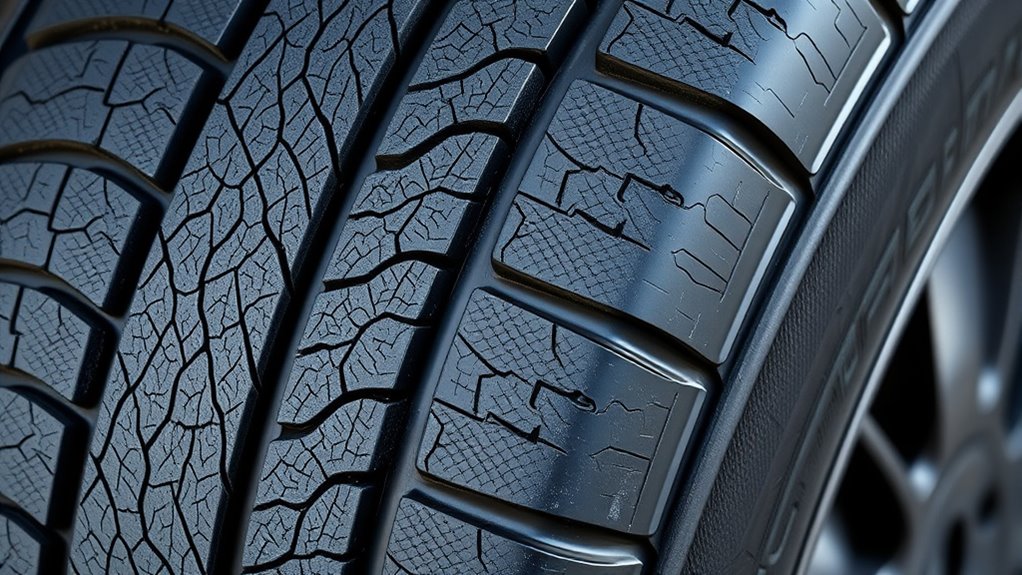 surface cracks indicate minor tire aging