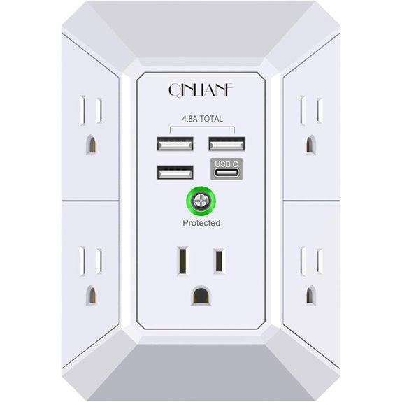 QINLIANF Surge Protector Power Strip with USB