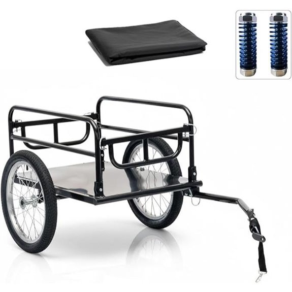 Bike Cargo Trailer with Suspension and Removable Dust Cover