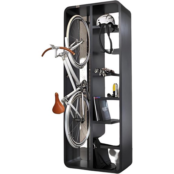 Textured Upright Bicycle Cabinet Amazing Indoor Bike Storage