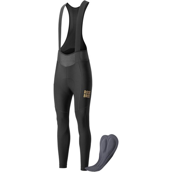 ROCKBROS Men’s Thermal Cycling Bibs with Pockets