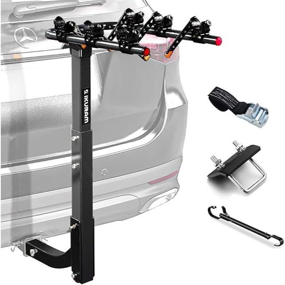 3 Bike Rack Hitch Mount with Accessories