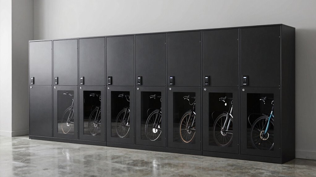top bike room locking cabinets