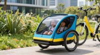 top two seat e bike trailers