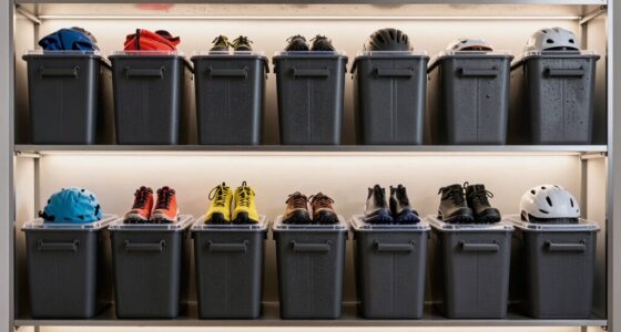top wet gear storage bins