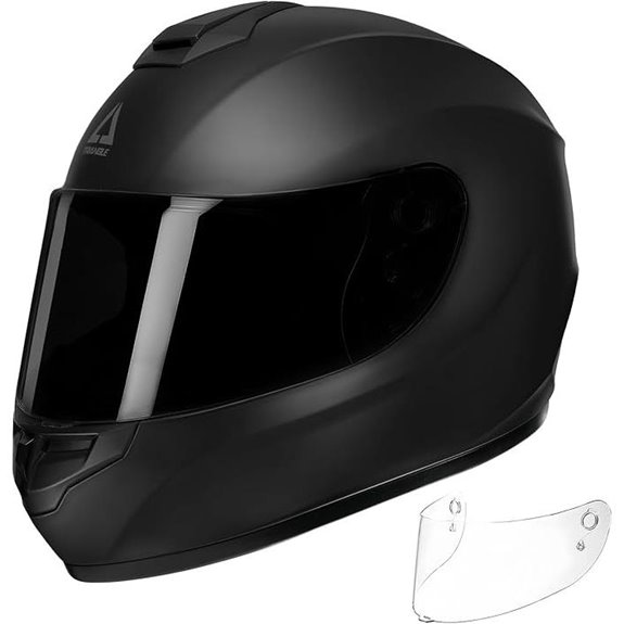 Triangle Full Face Motorcycle Helmet with Visor